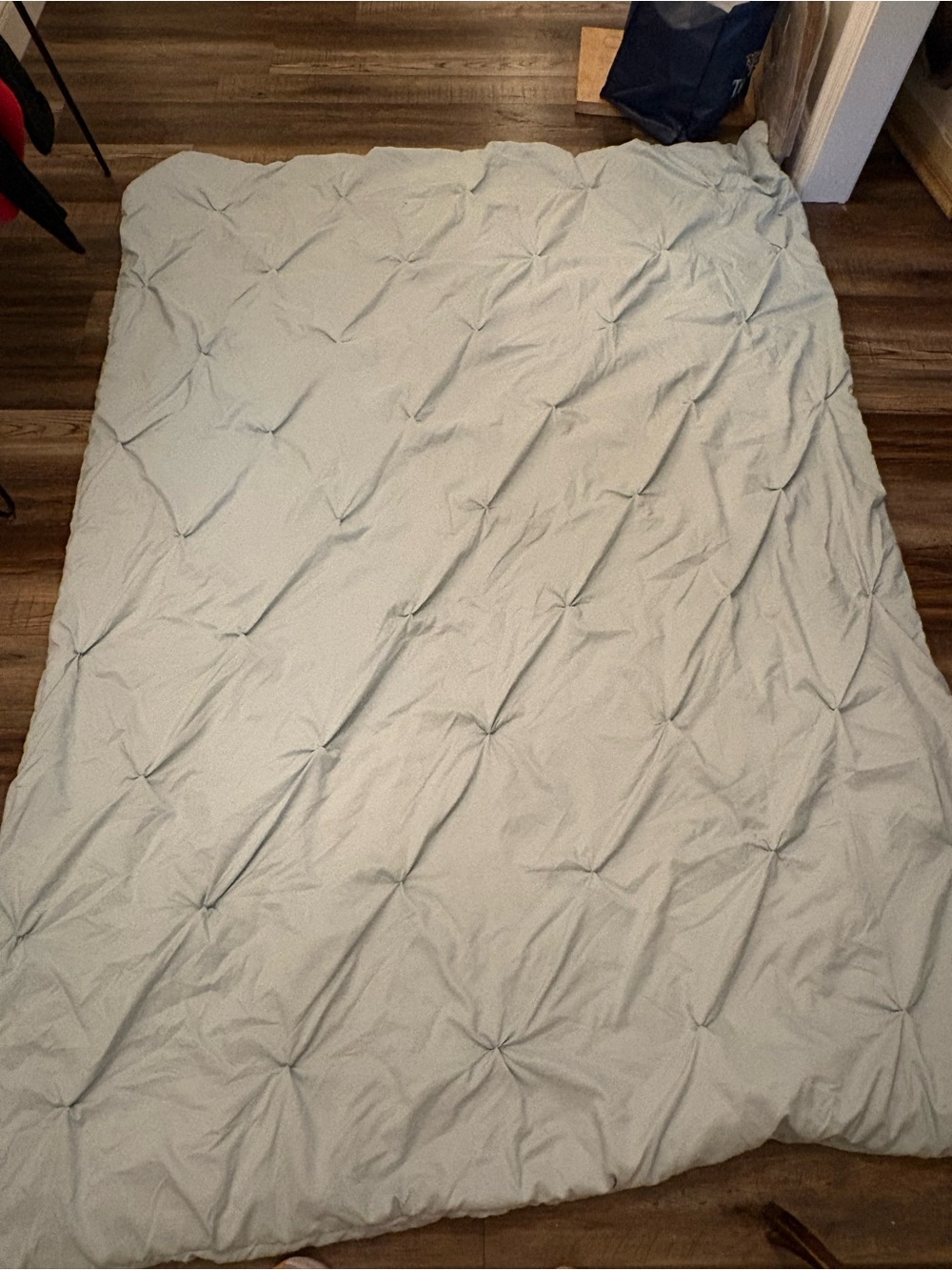 Pottery Barn Teen Pinch-Pleat Comforter - Sage Green